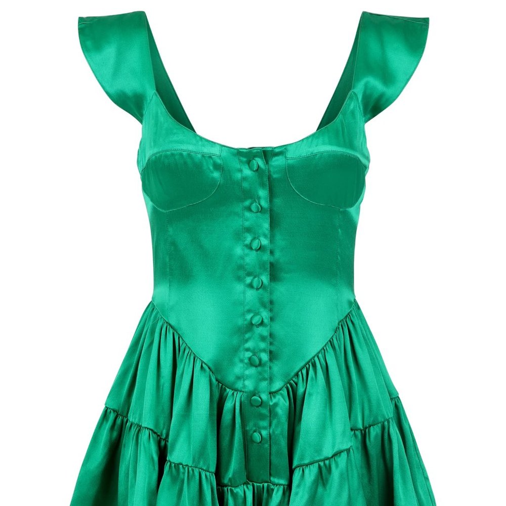 Vanessa Mooney Green Mini Dress
